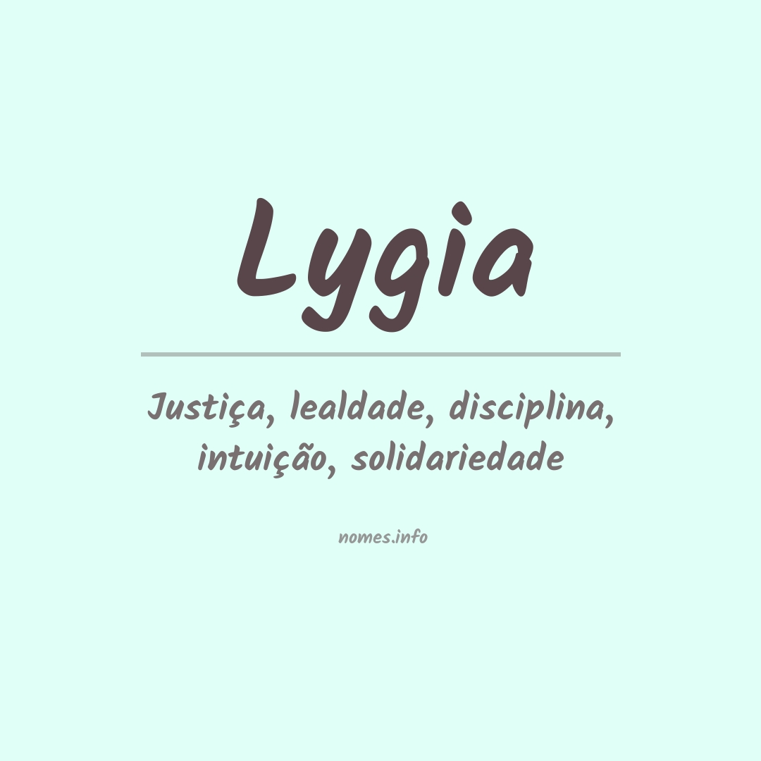 Significado do nome Lygia