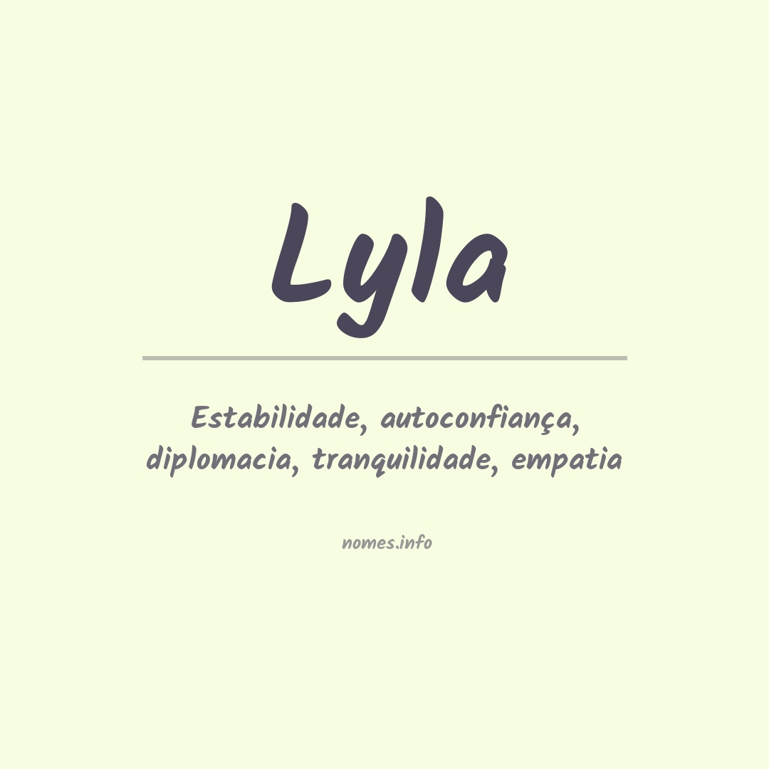 Significado do nome Lyla