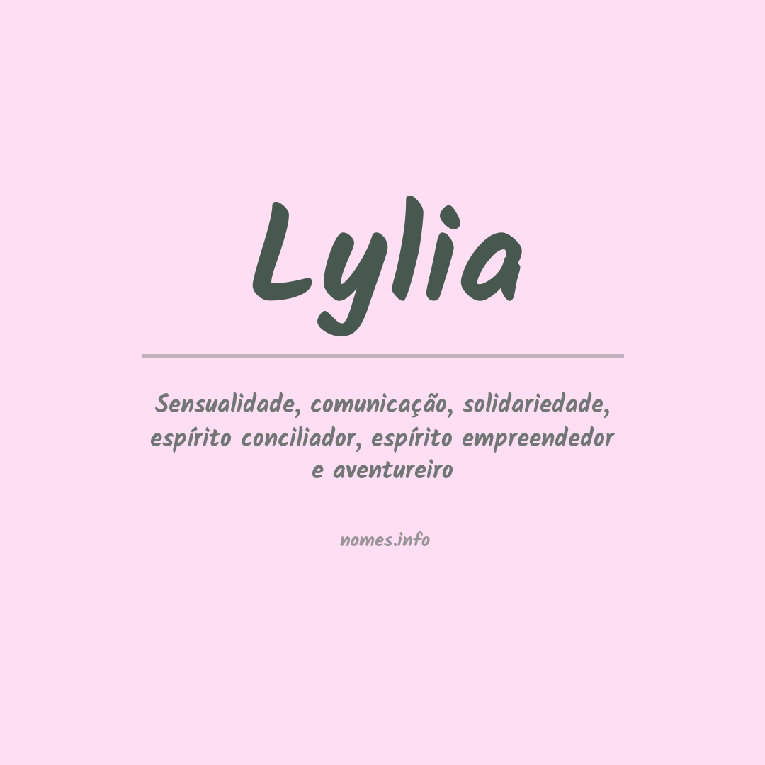 Significado do nome Lylia
