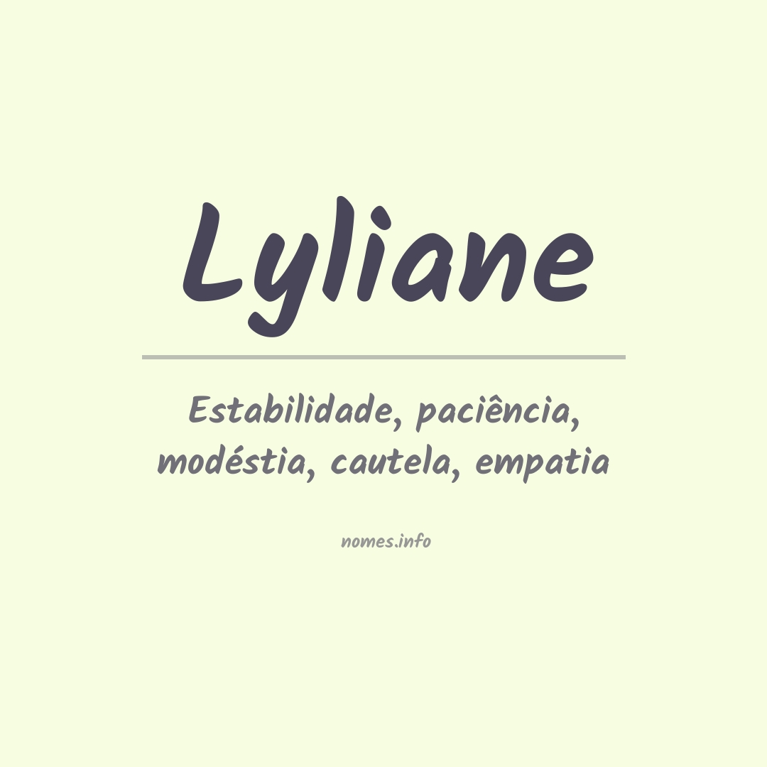 Significado do nome Lyliane