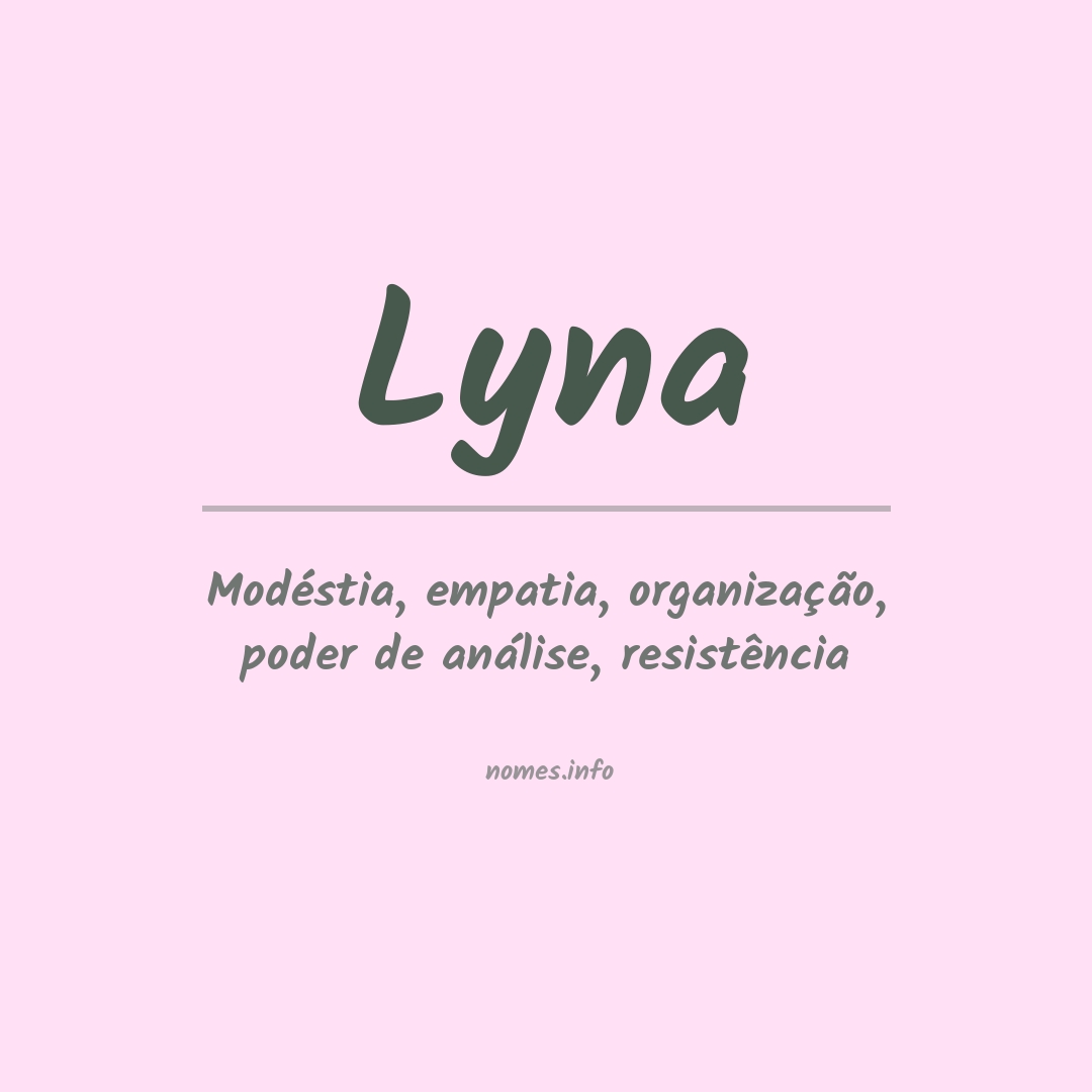 Significado do nome Lyna