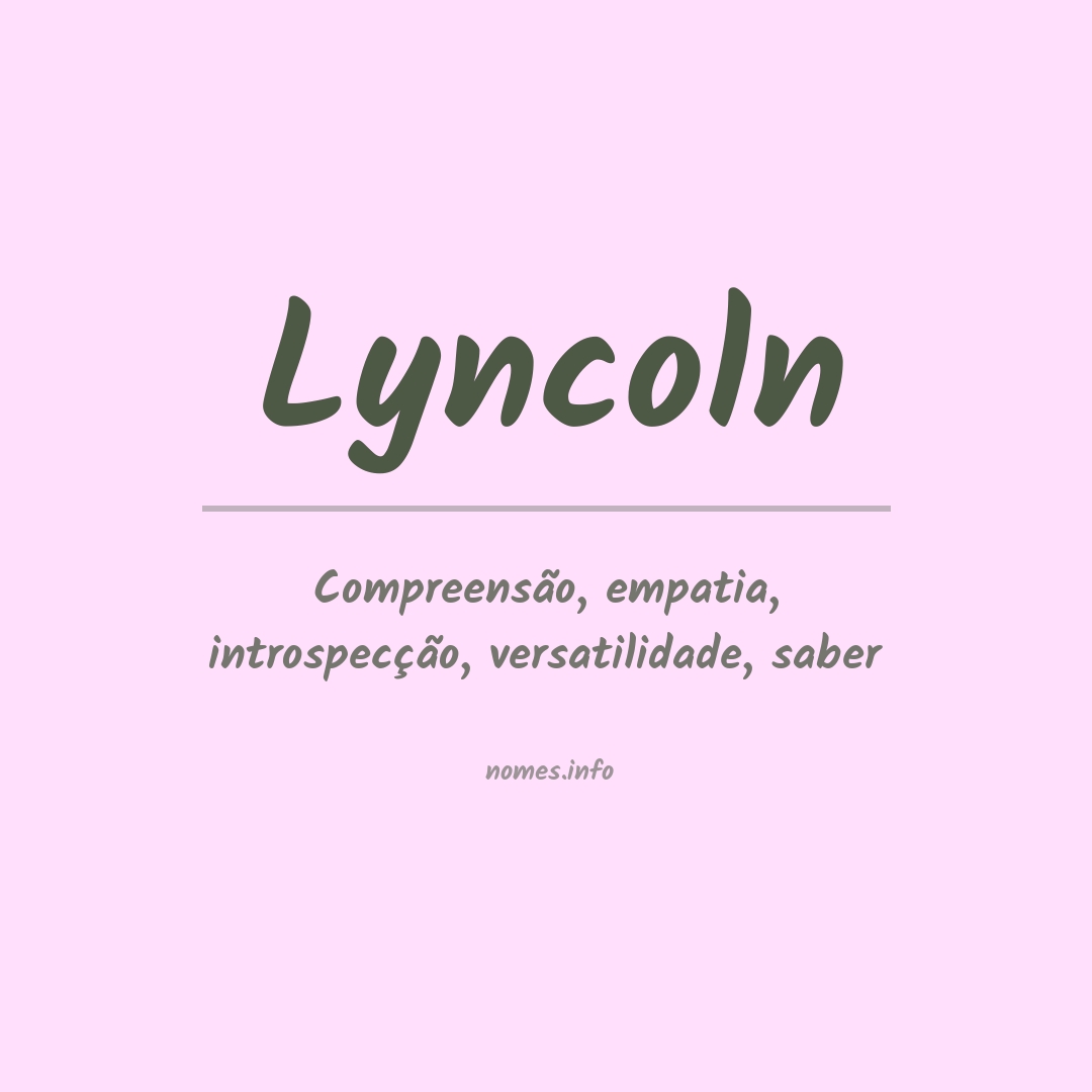 Significado do nome Lyncoln