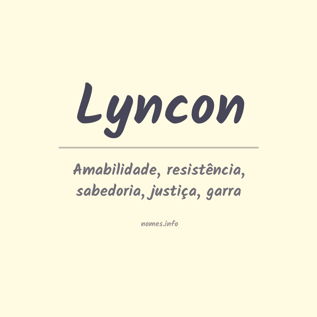 Significado do nome Lyncon