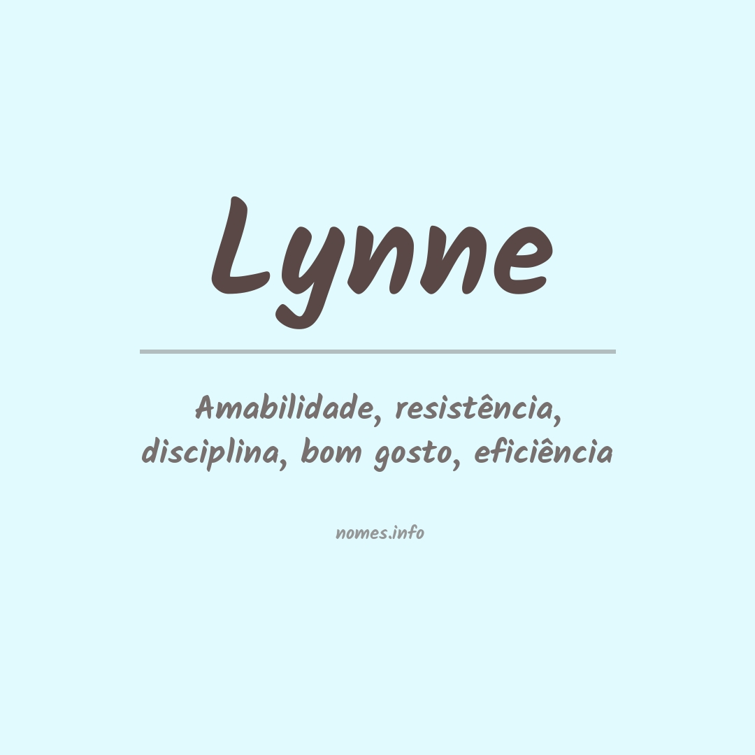 Significado do nome Lynne