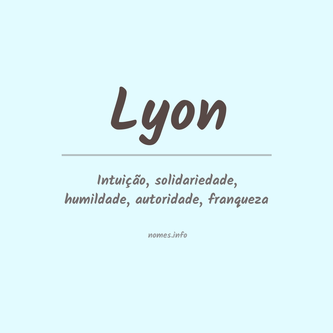 Significado do nome Lyon