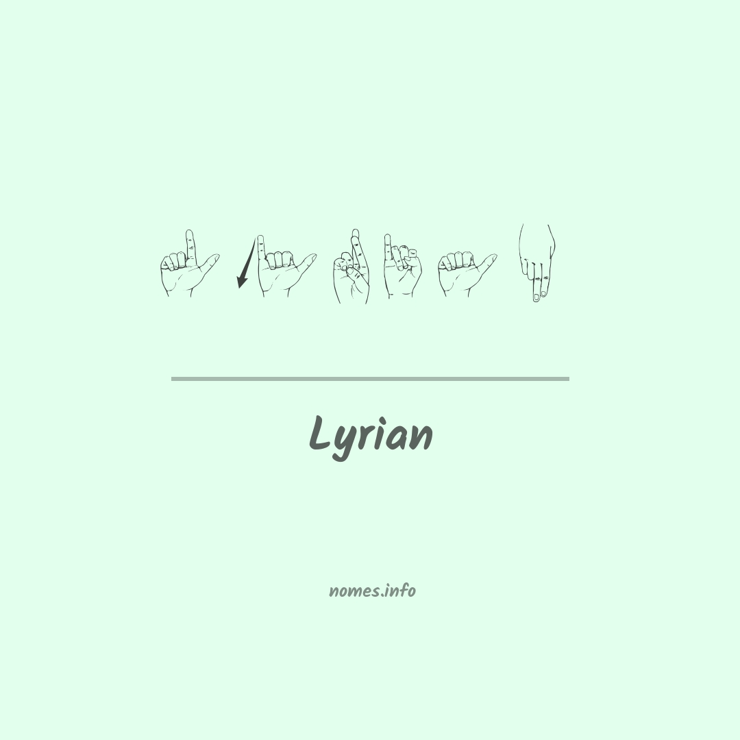 Lyrian em Libras