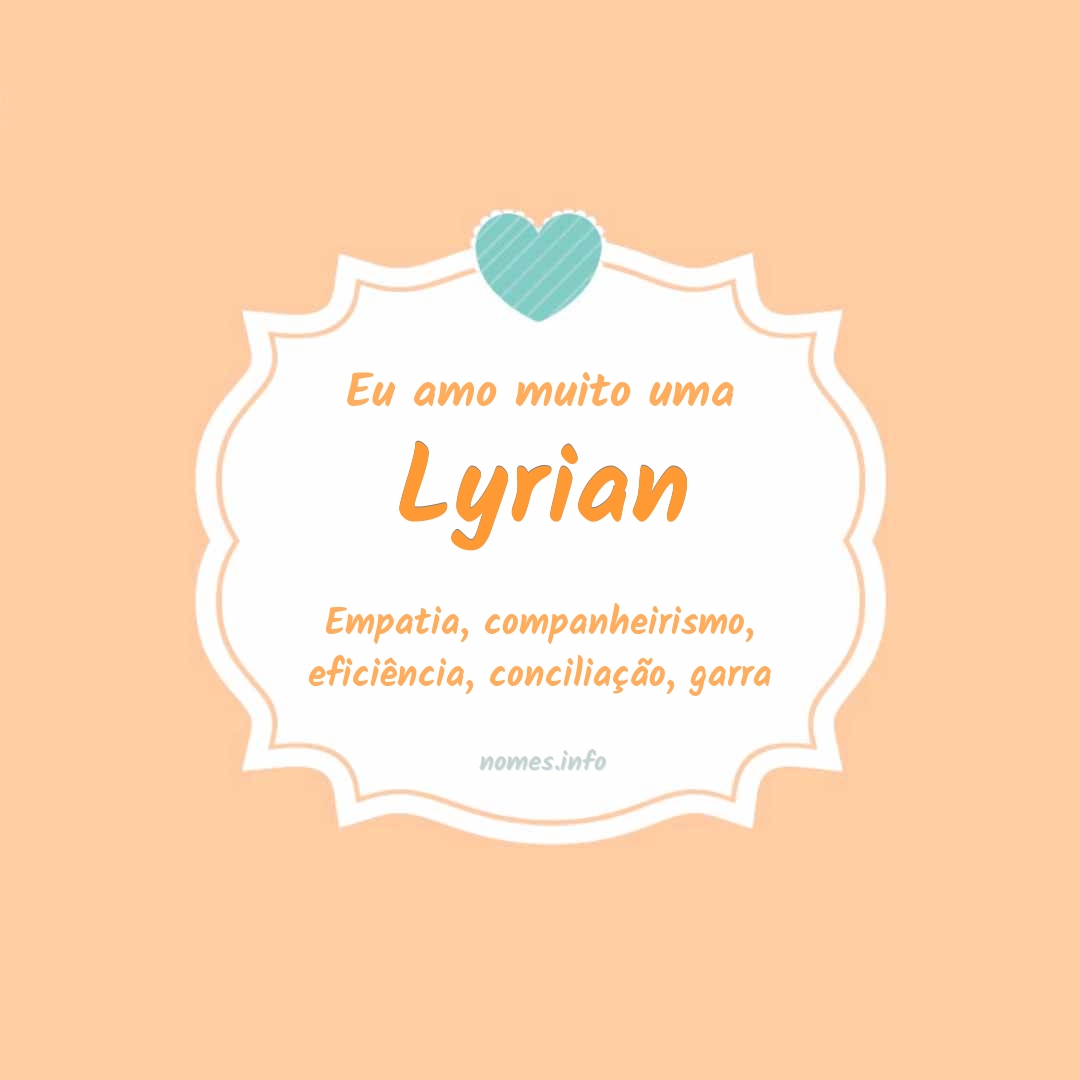 Eu amo muito Lyrian