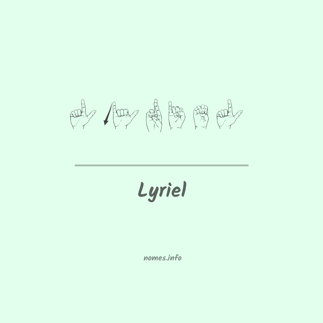 Lyriel em Libras