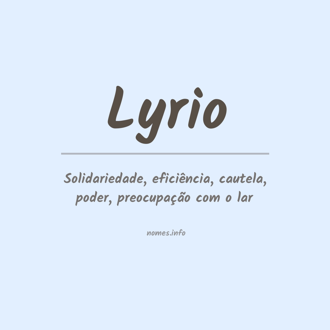 Significado do nome Lyrio