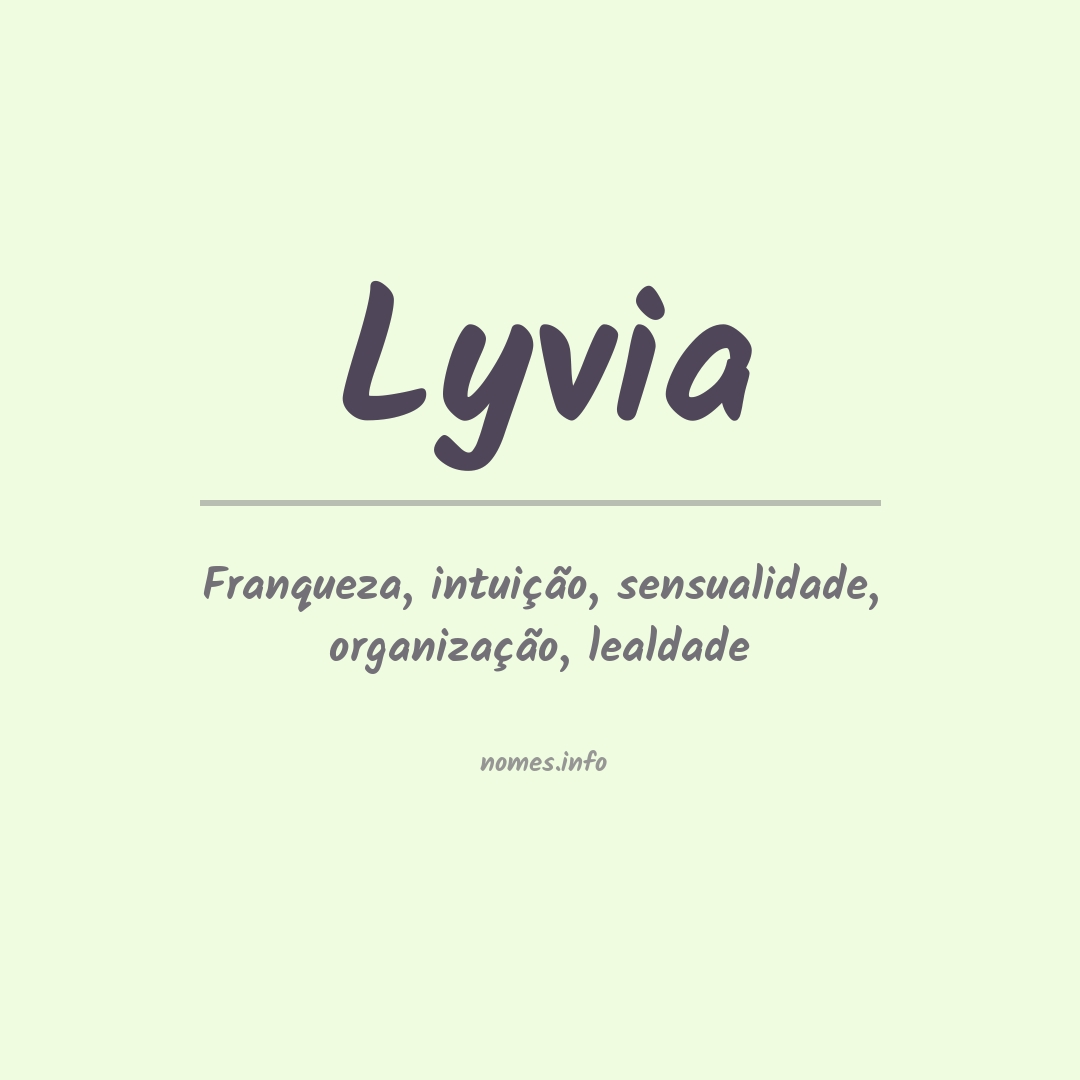 Significado do nome Lyvia