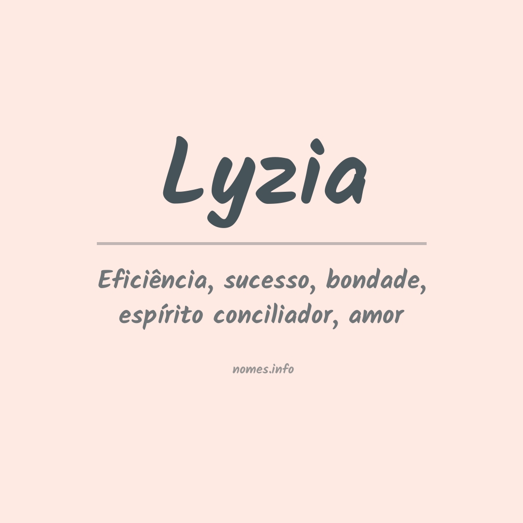 Significado do nome Lyzia