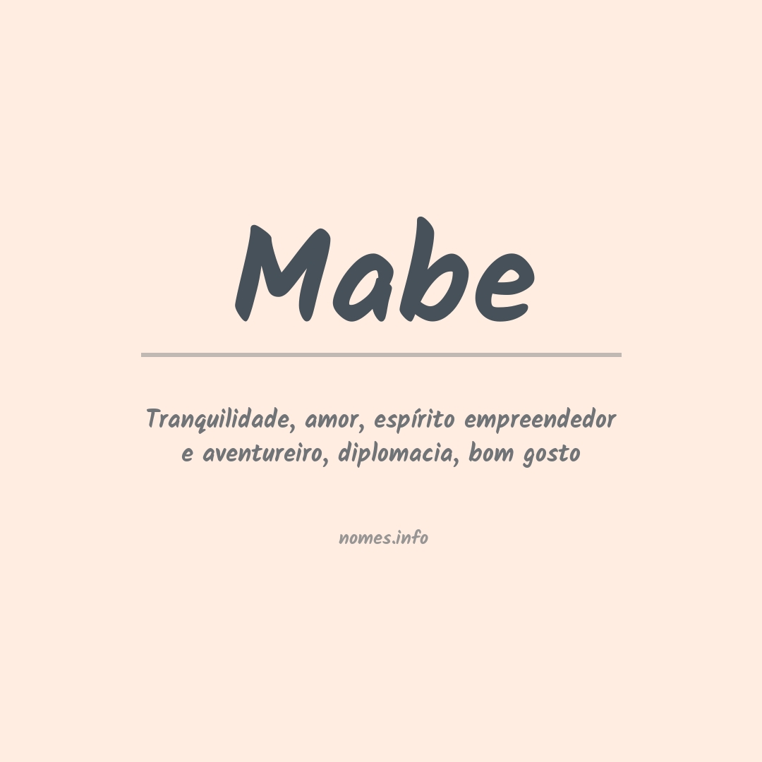 Significado do nome Mabe