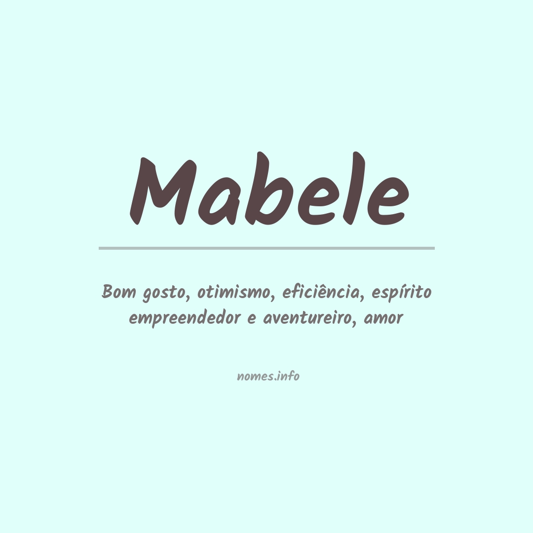 Significado do nome Mabele