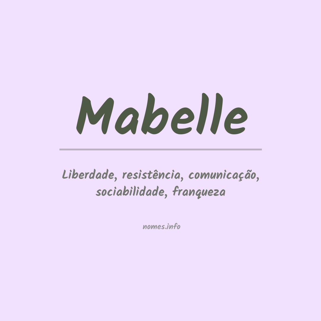 Significado do nome Mabelle