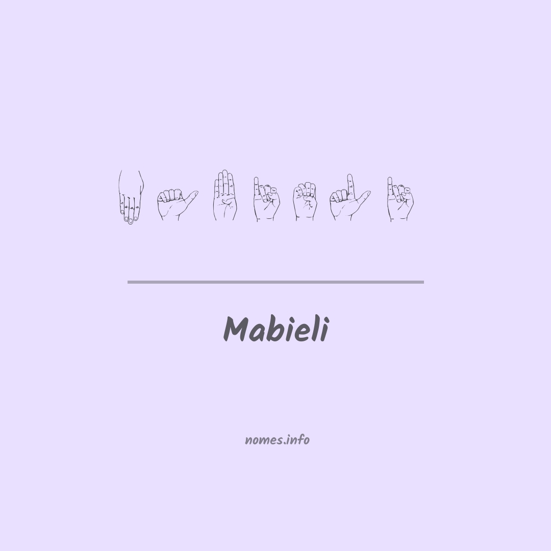 Mabieli em Libras