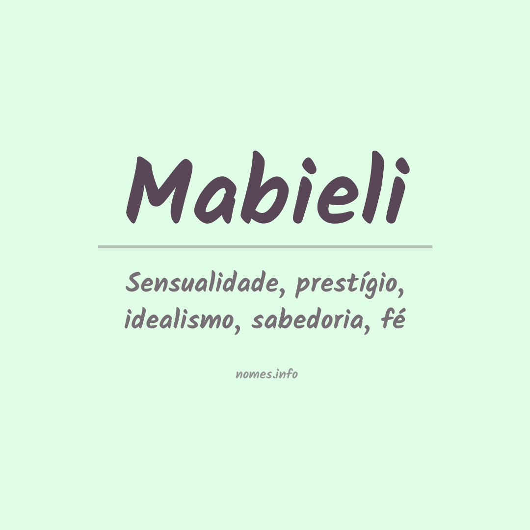 Significado do nome Mabieli