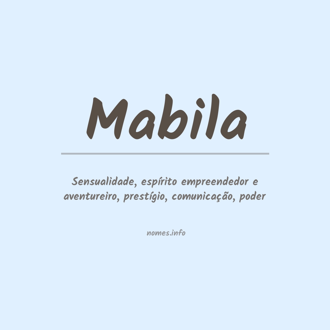 Significado do nome Mabila