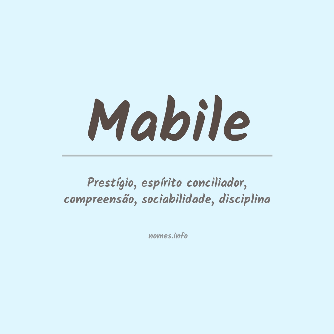 Significado do nome Mabile