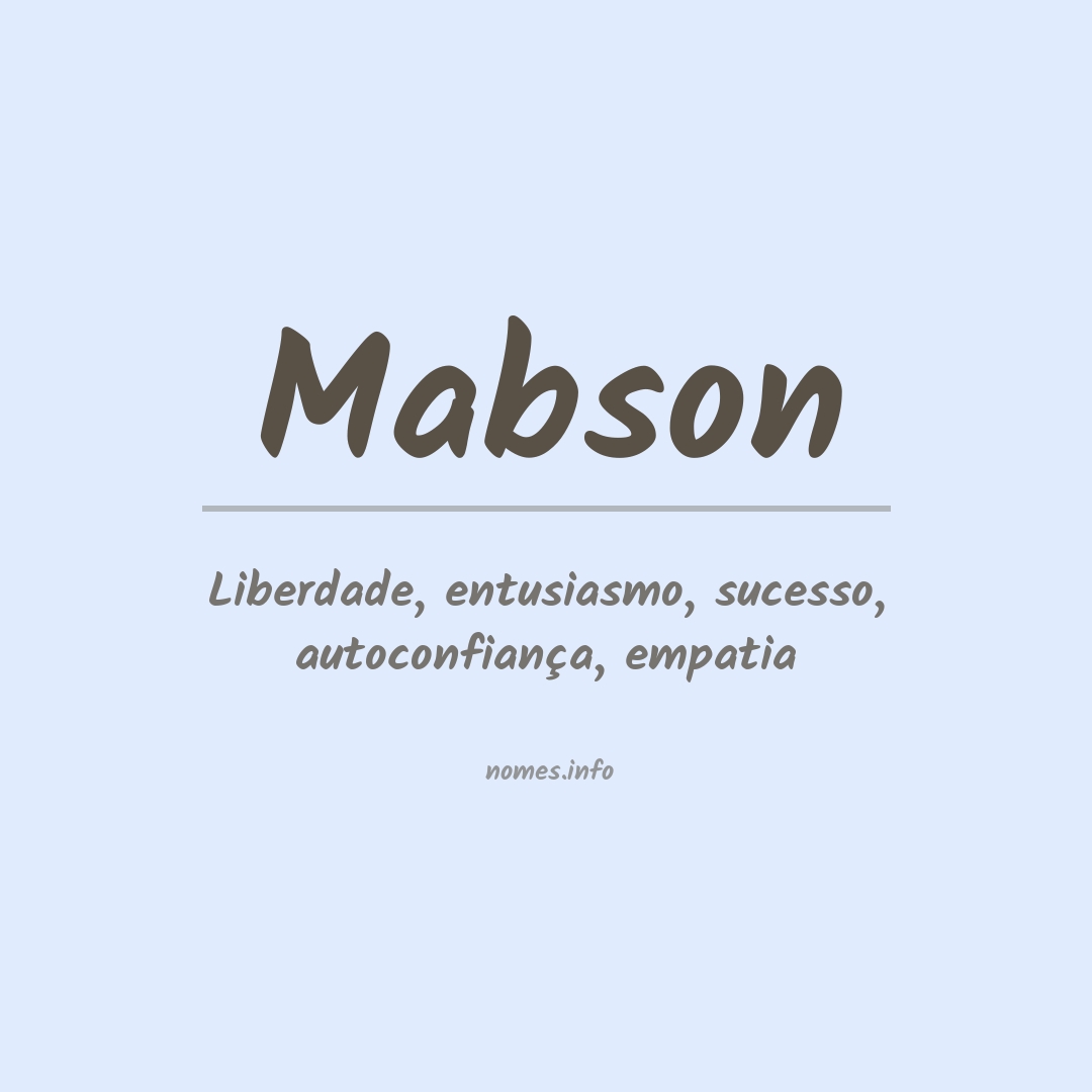 Significado do nome Mabson