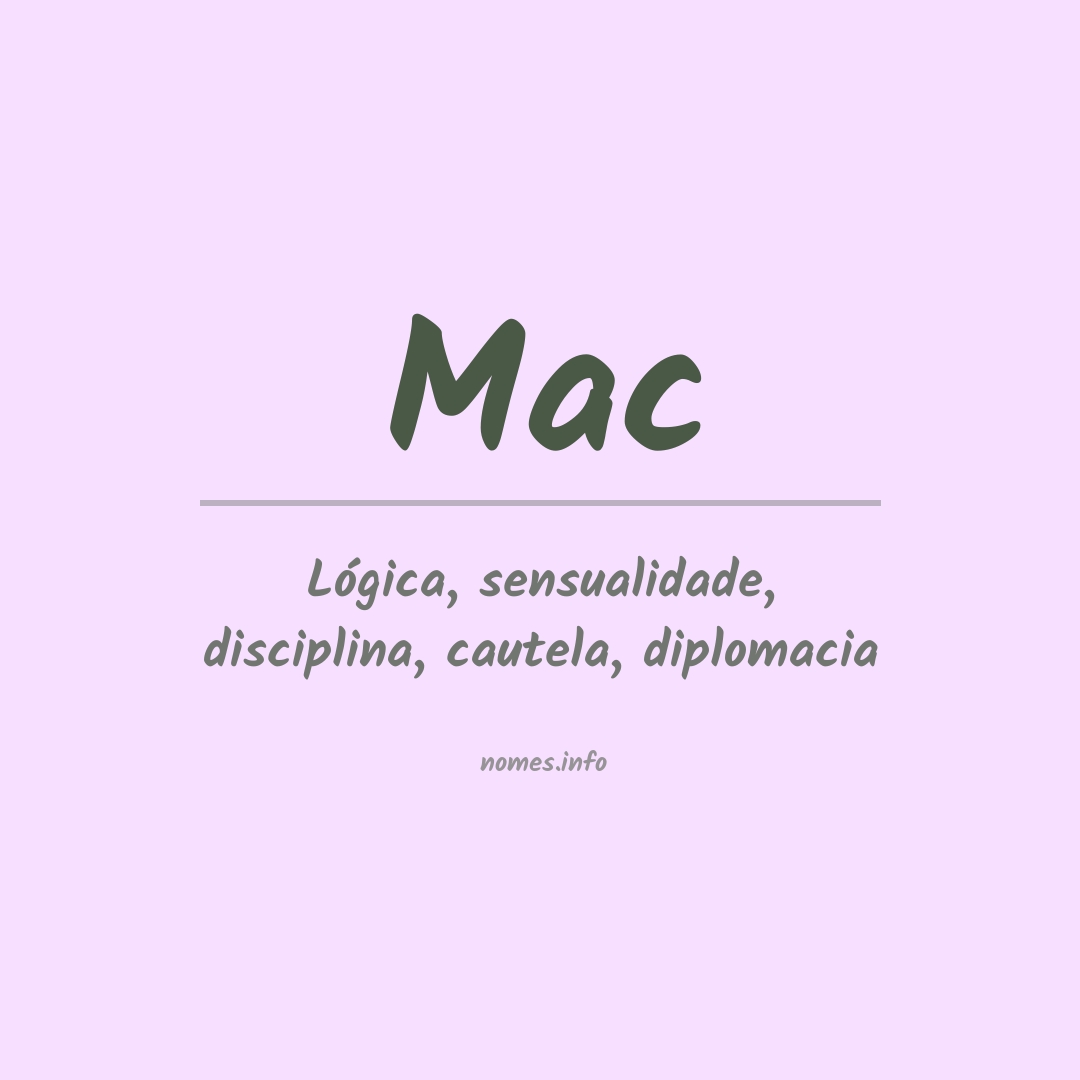 Significado do nome Mac