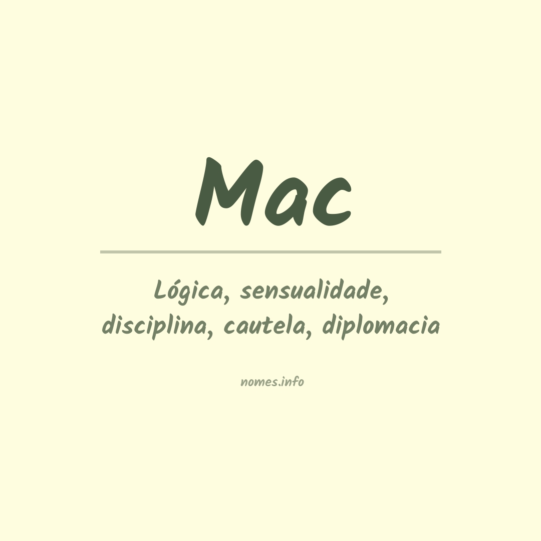 Significado do nome Mac