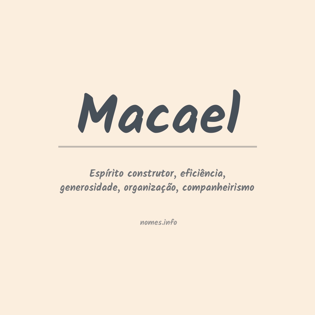 Significado do nome Macael