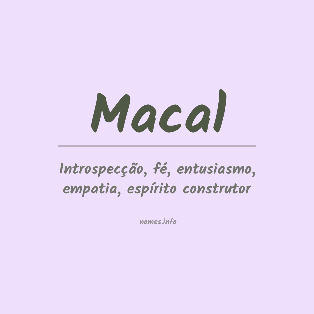 Significado do nome Macal