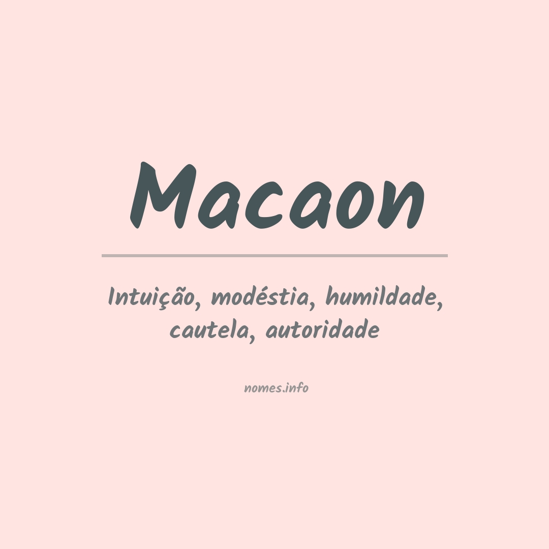 Significado do nome Macaon