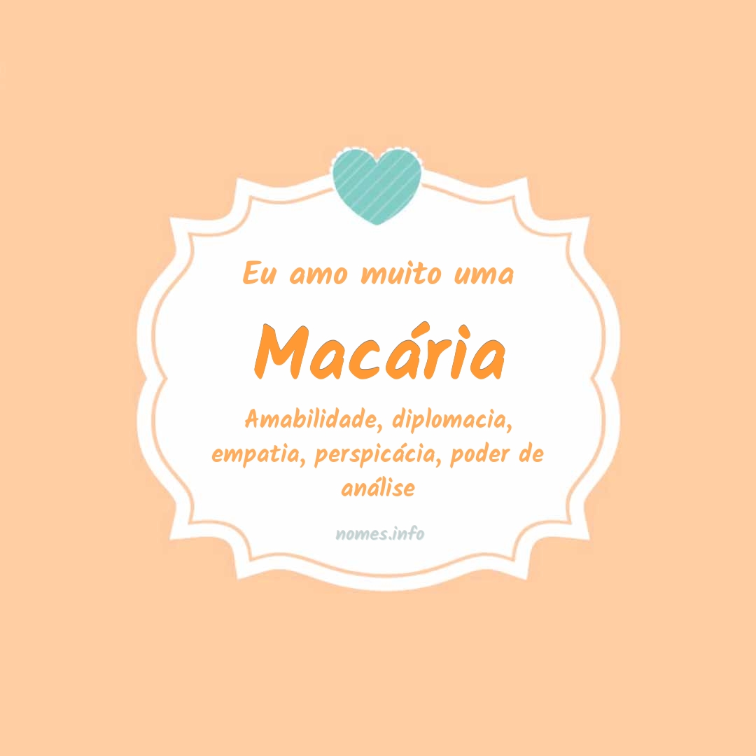 Eu amo muito Macária