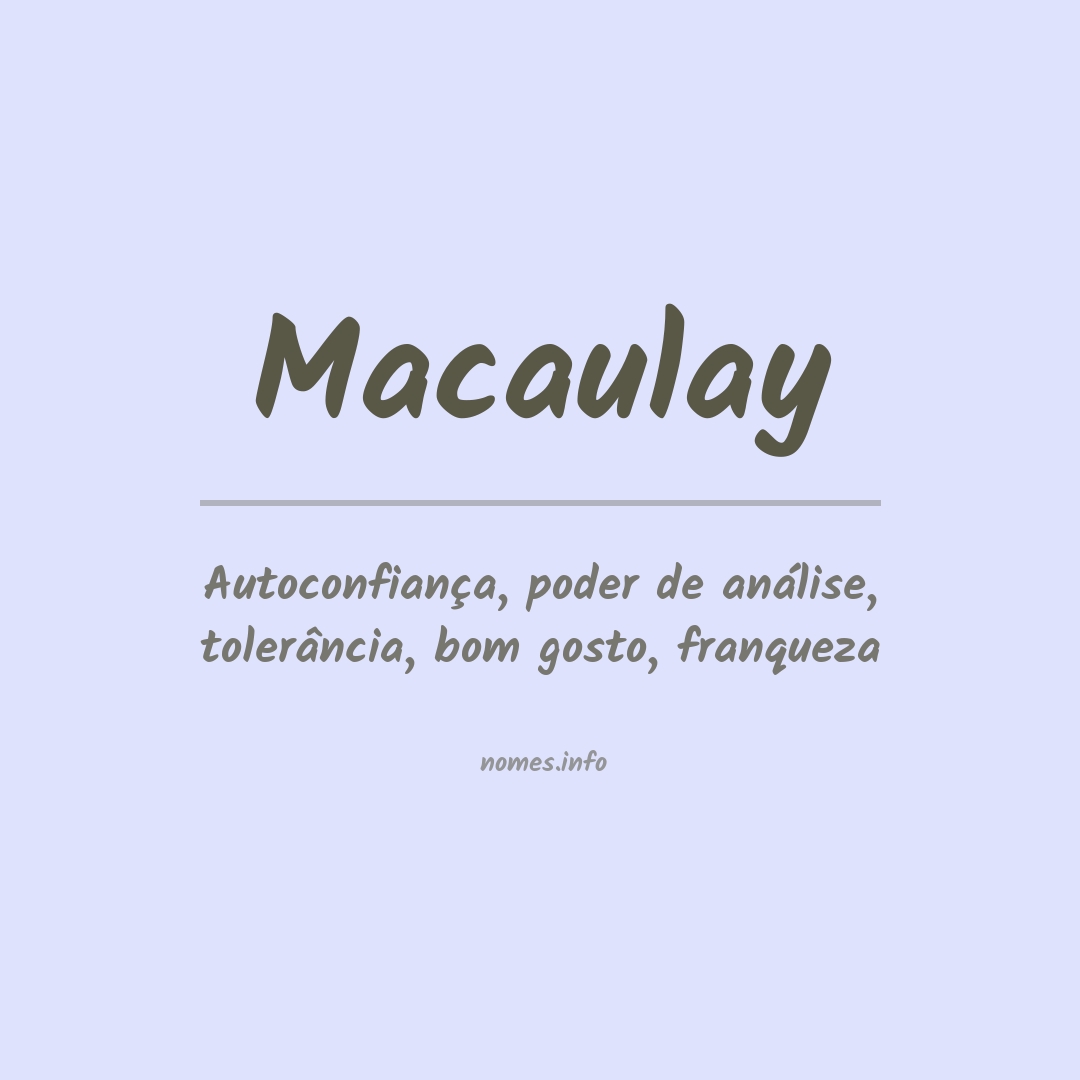 Significado do nome Macaulay