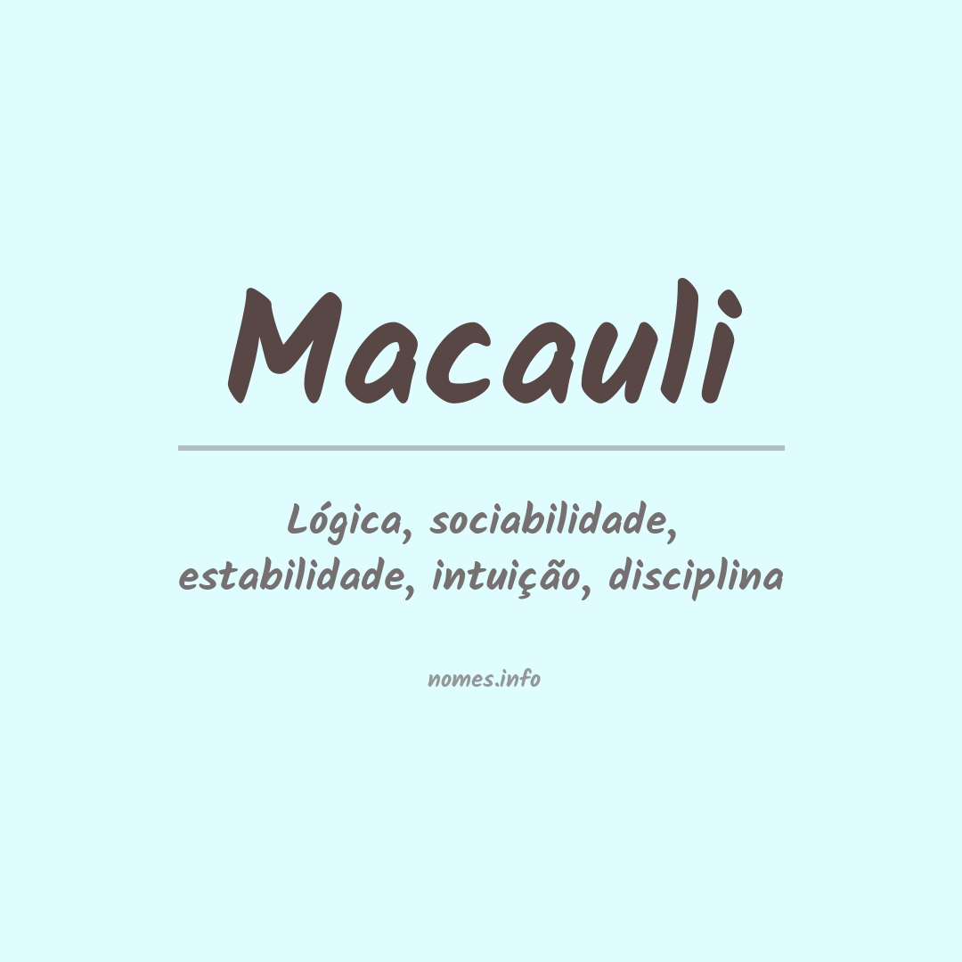 Significado do nome Macauli