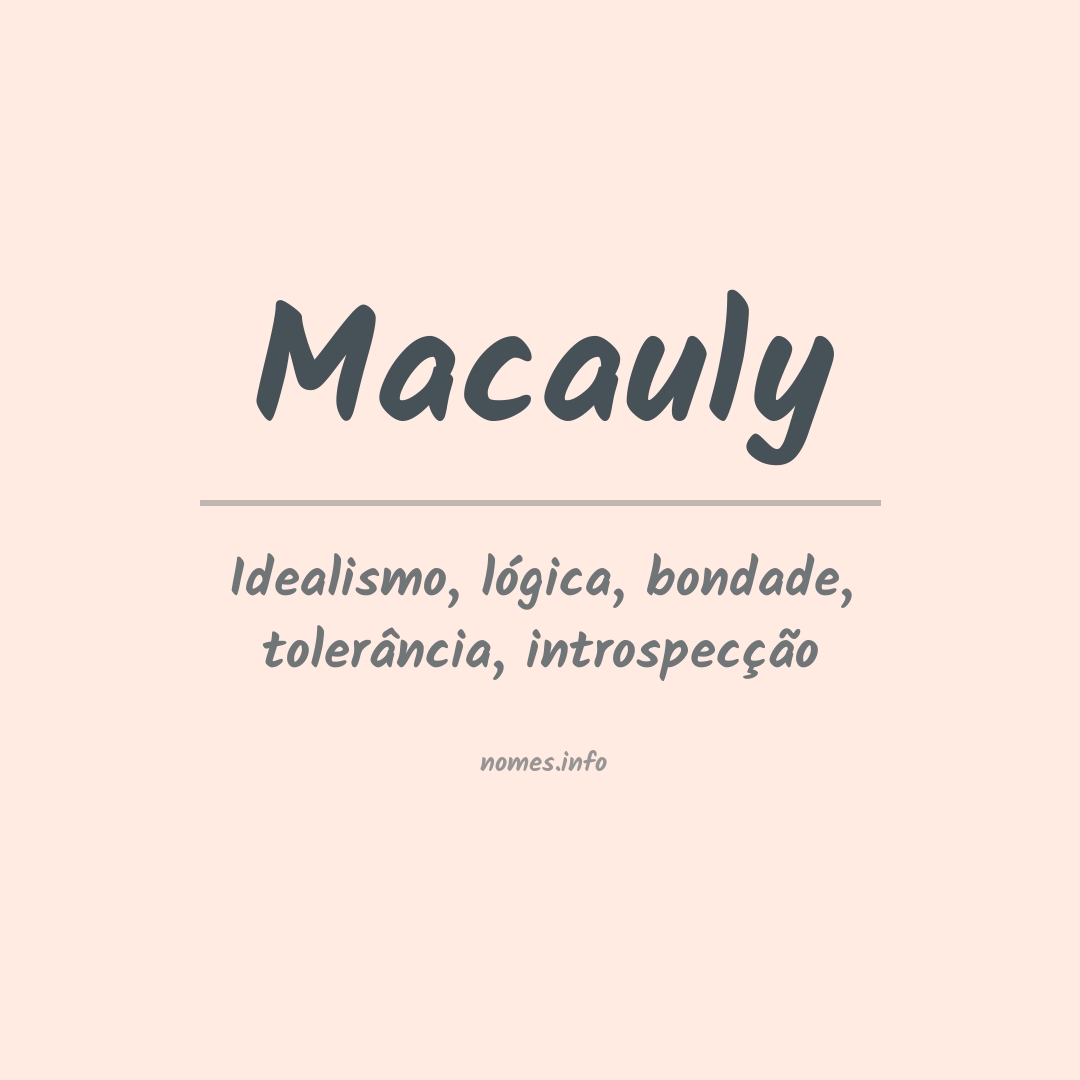 Significado do nome Macauly