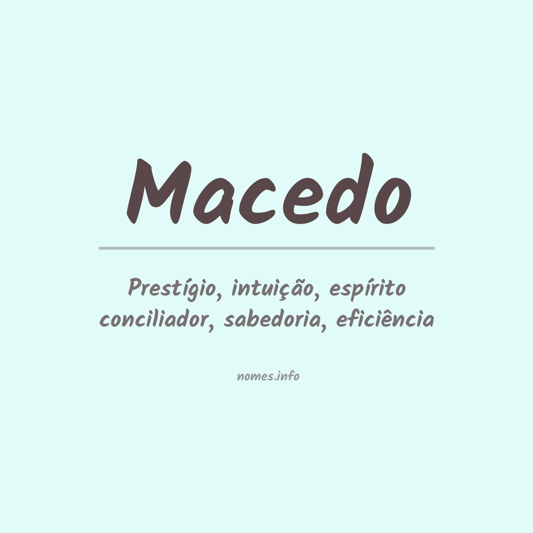 Significado do nome Macedo