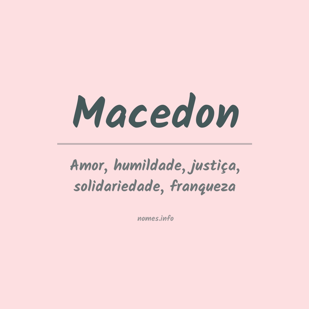 Significado do nome Macedon