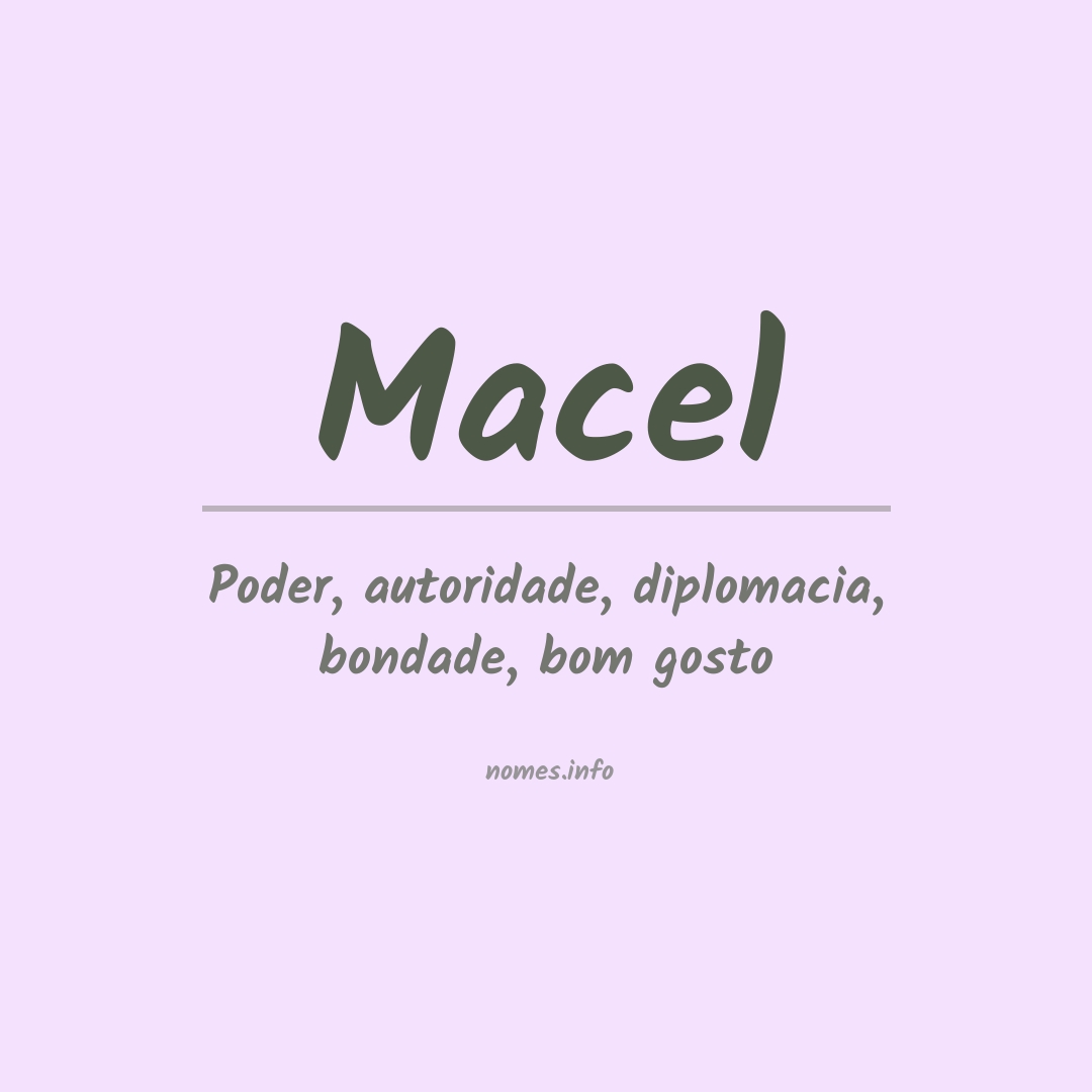 Significado do nome Macel