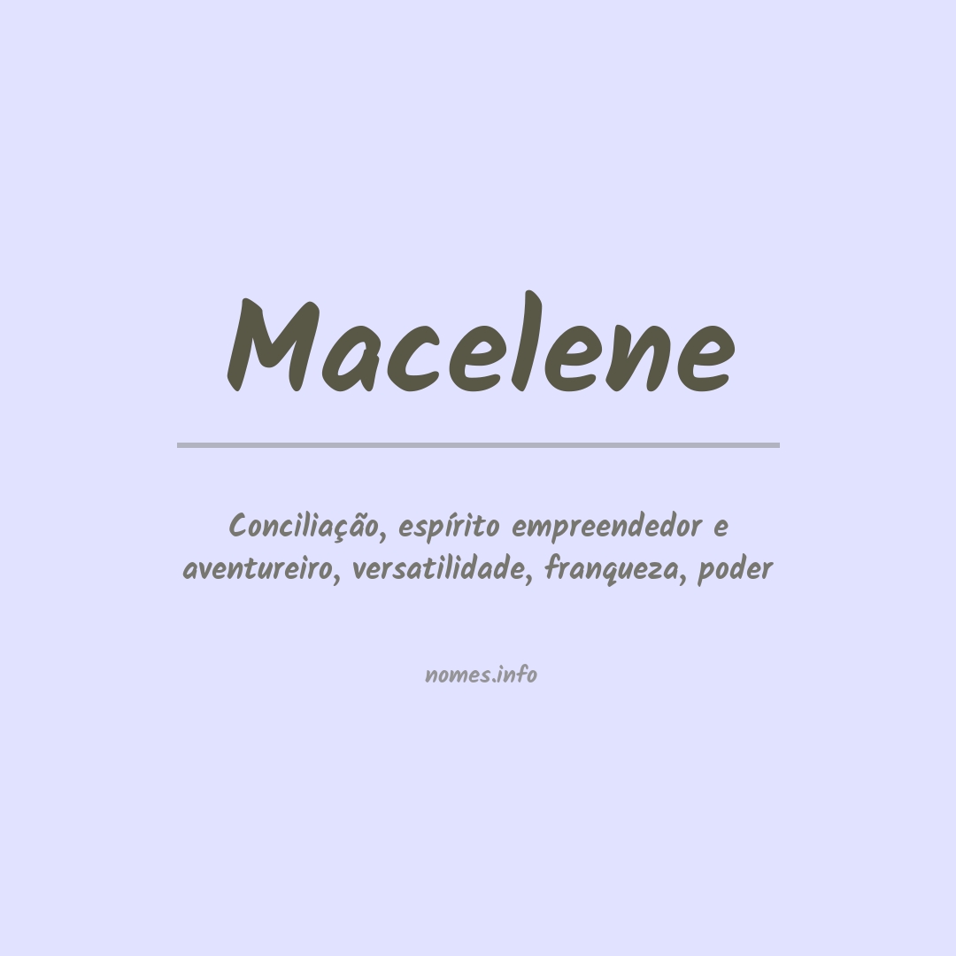 Significado do nome Macelene