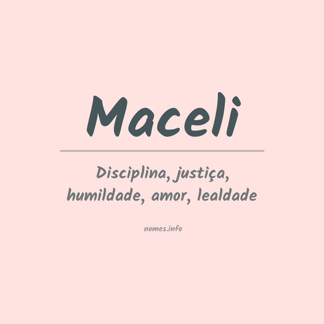 Significado do nome Maceli