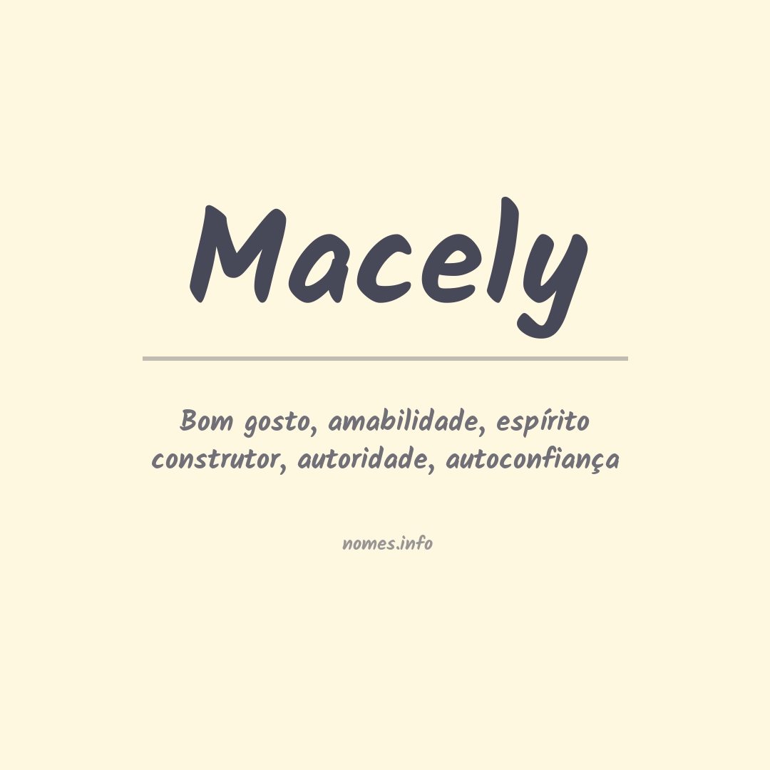 Significado do nome Macely