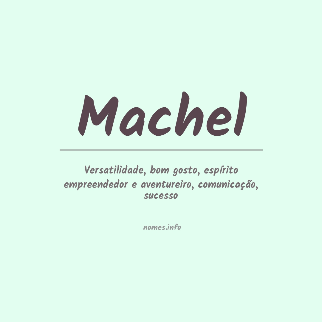 Significado do nome Machel