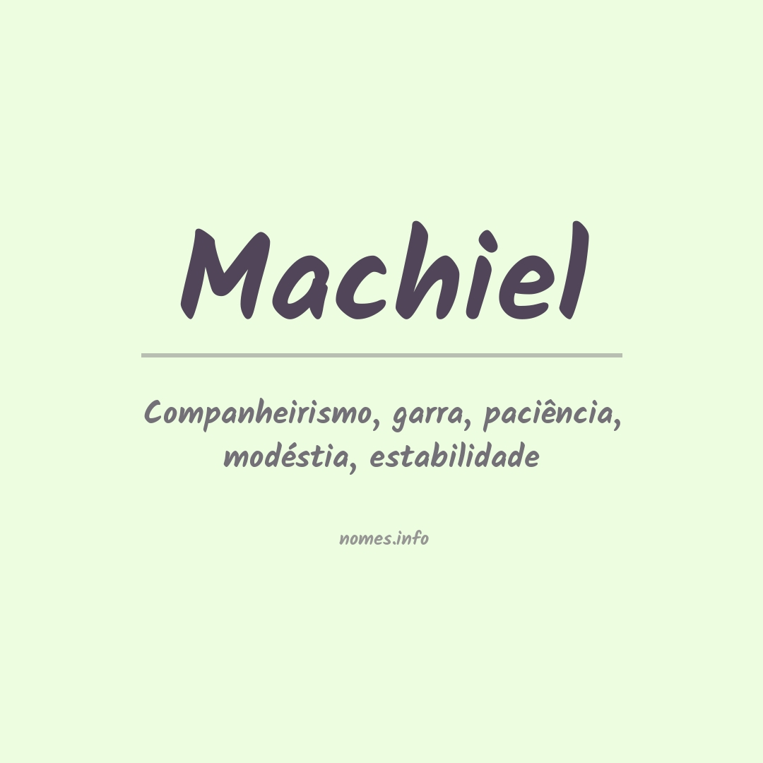 Significado do nome Machiel