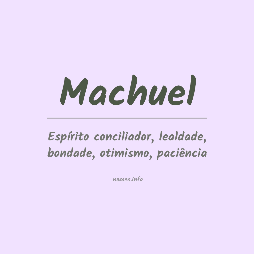 Significado do nome Machuel