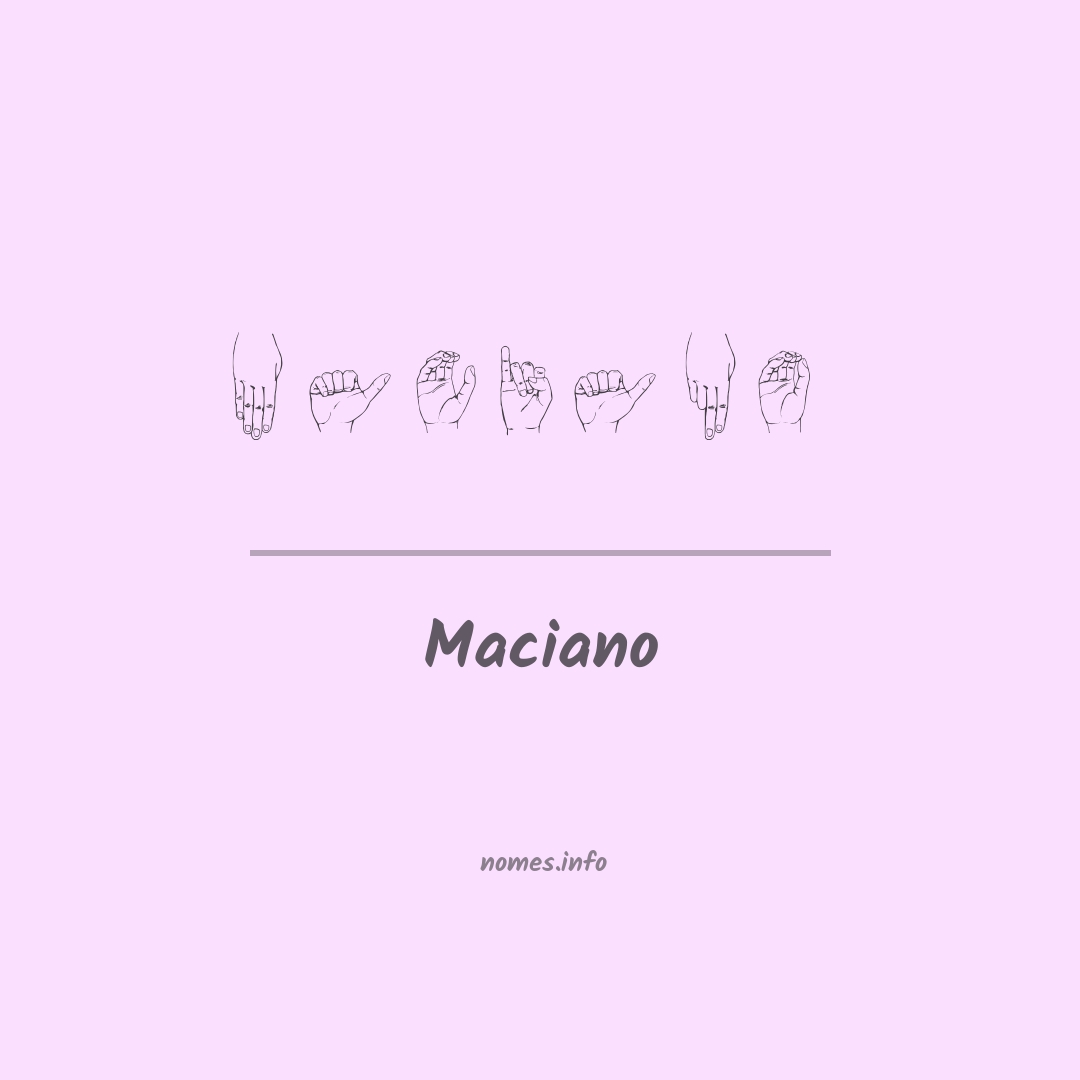 Maciano em Libras