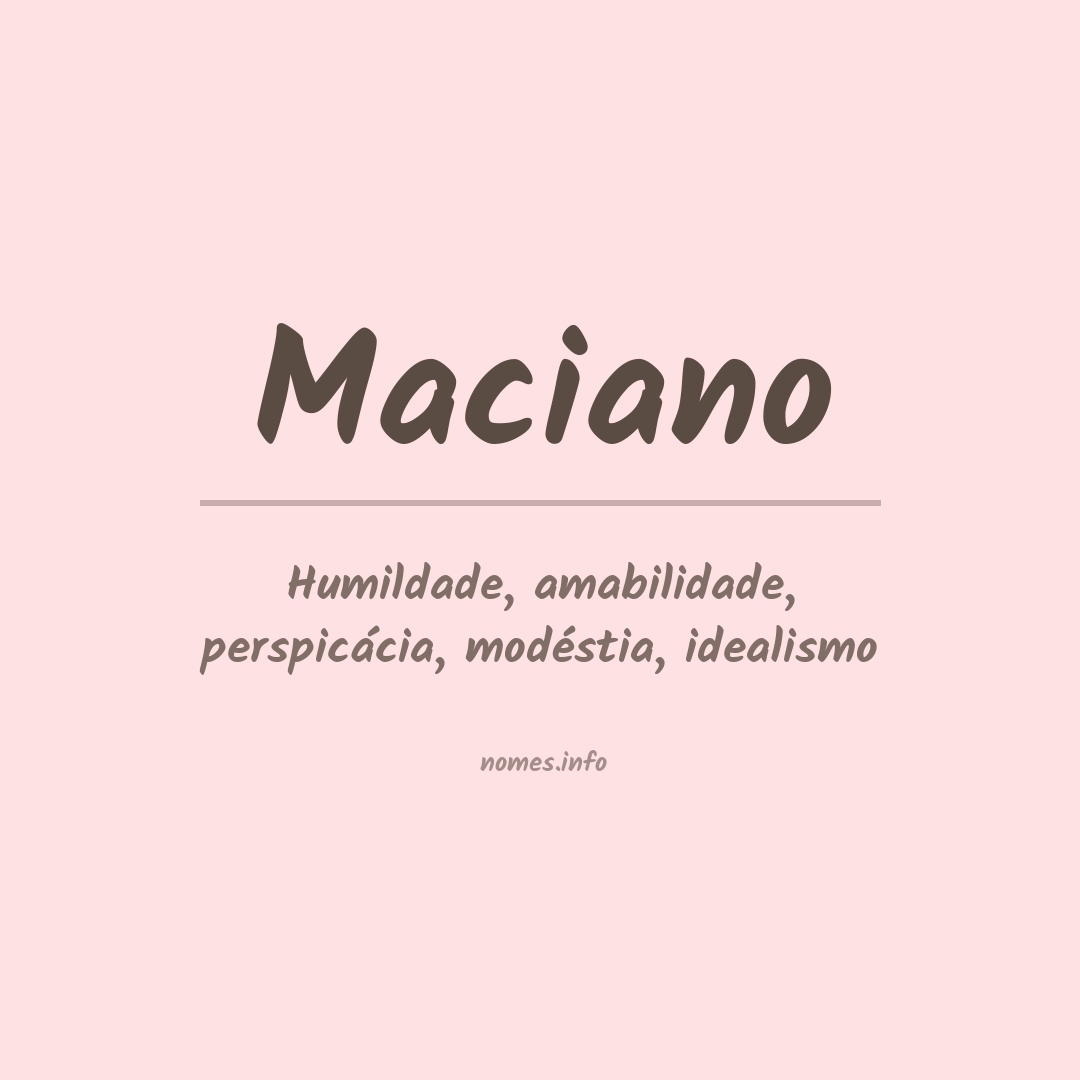 Significado do nome Maciano