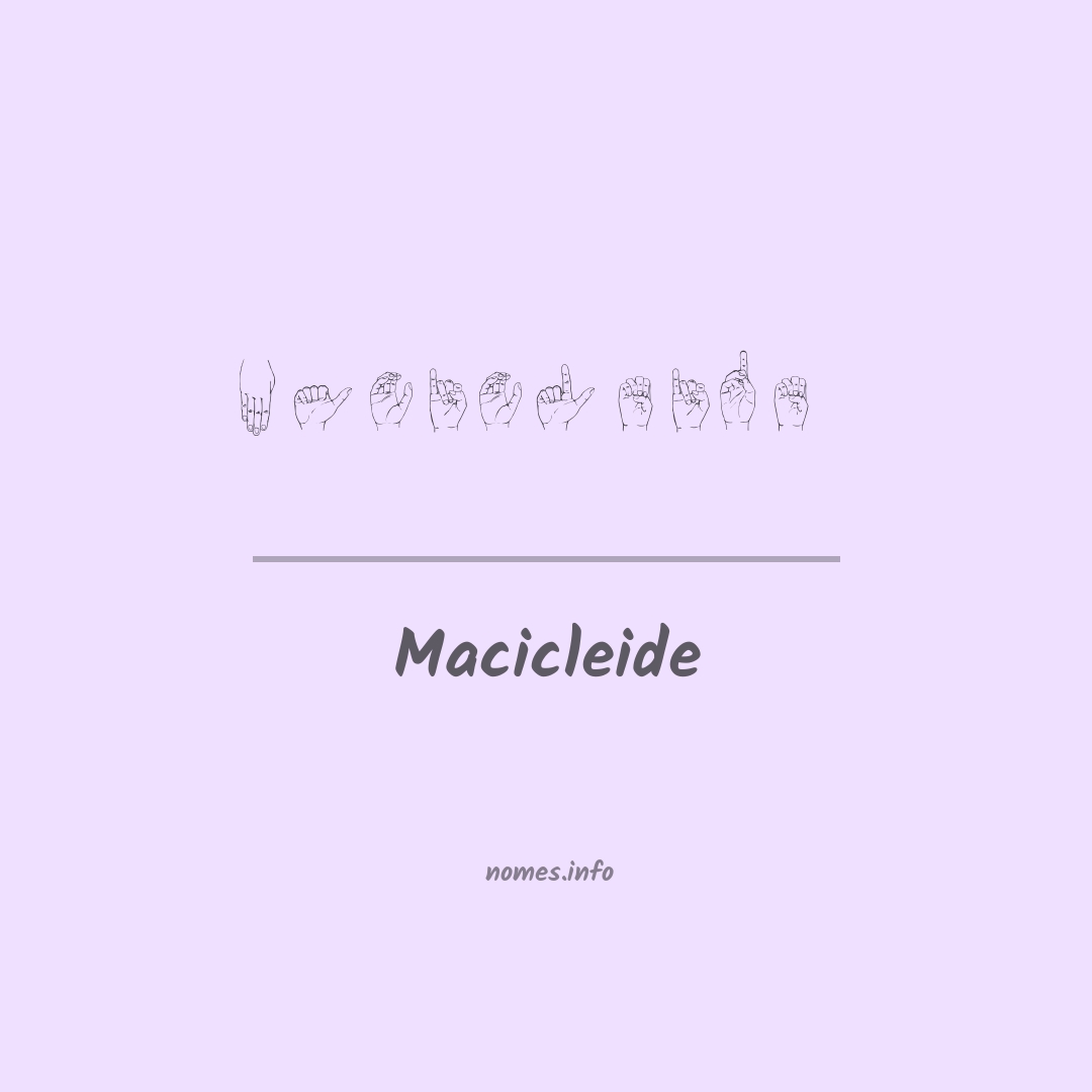 Macicleide em Libras