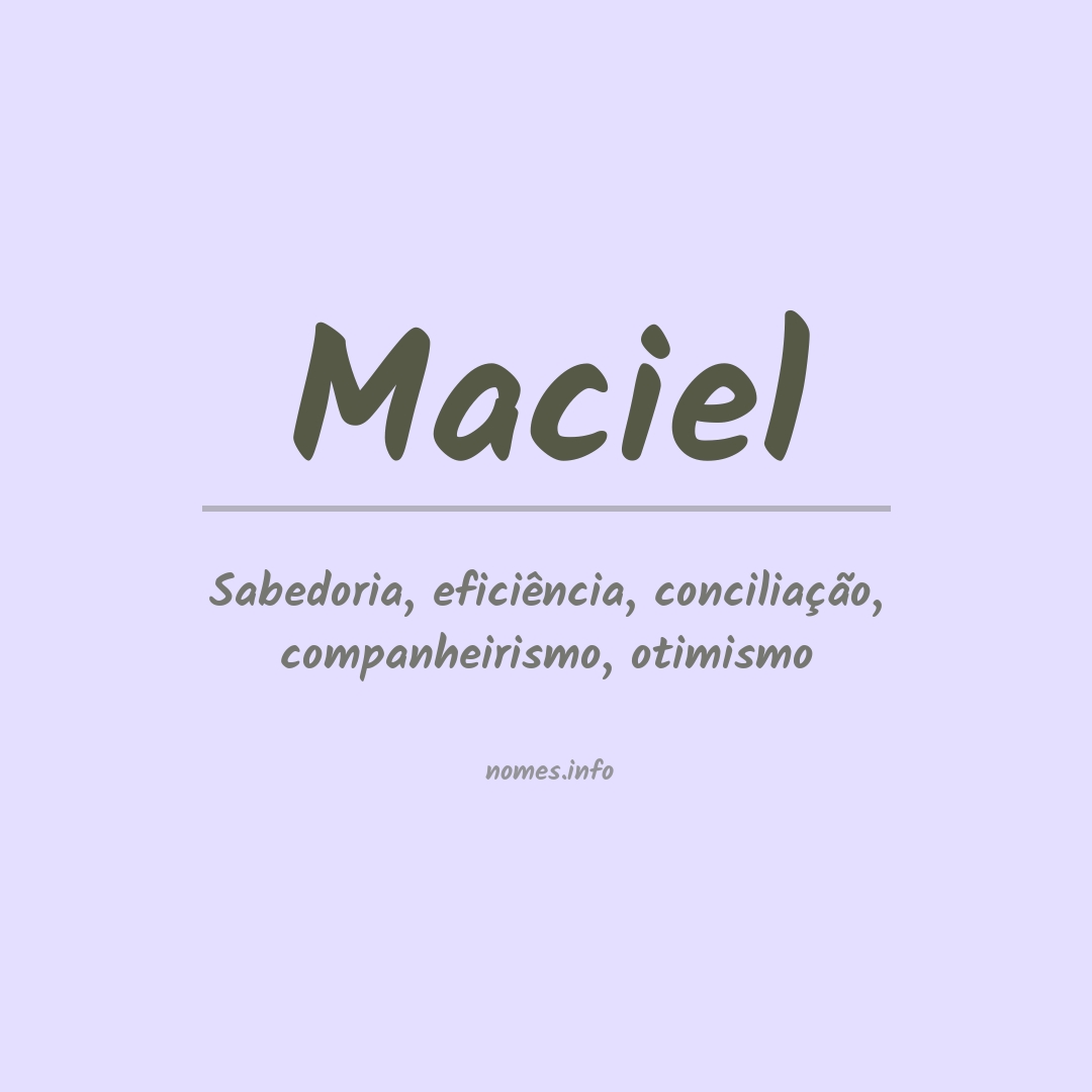 Significado do nome Maciel