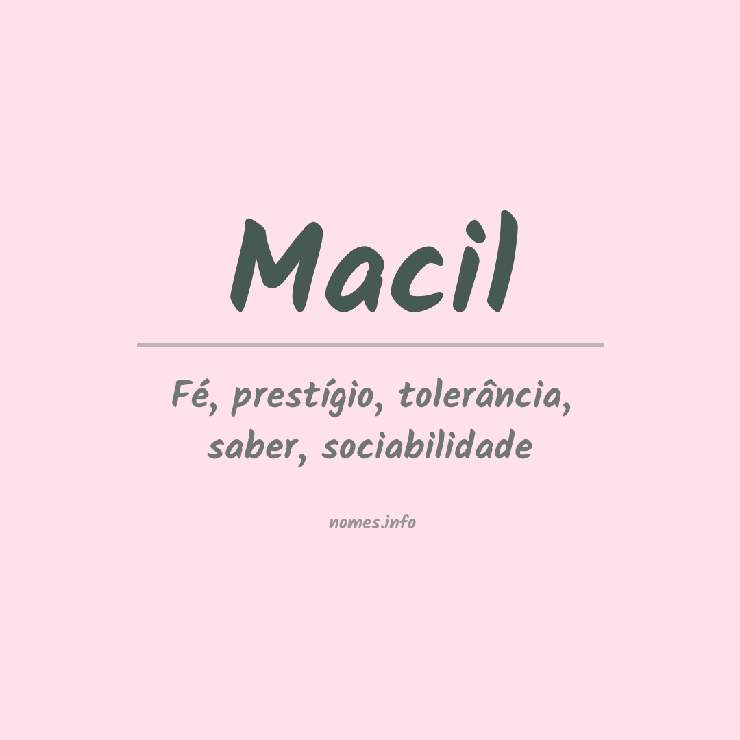 Significado do nome Macil