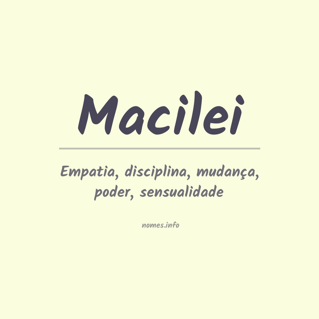 Significado do nome Macilei