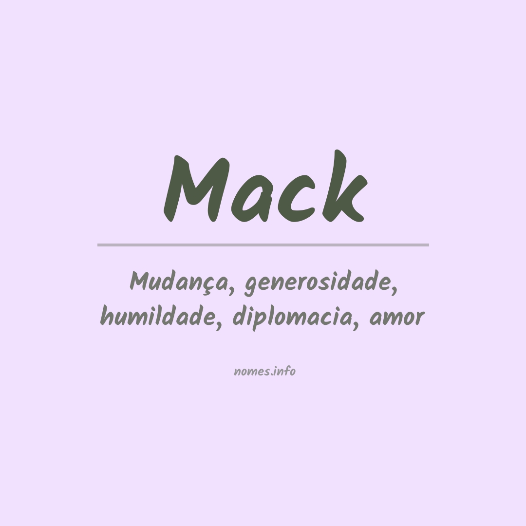 Significado do nome Mack