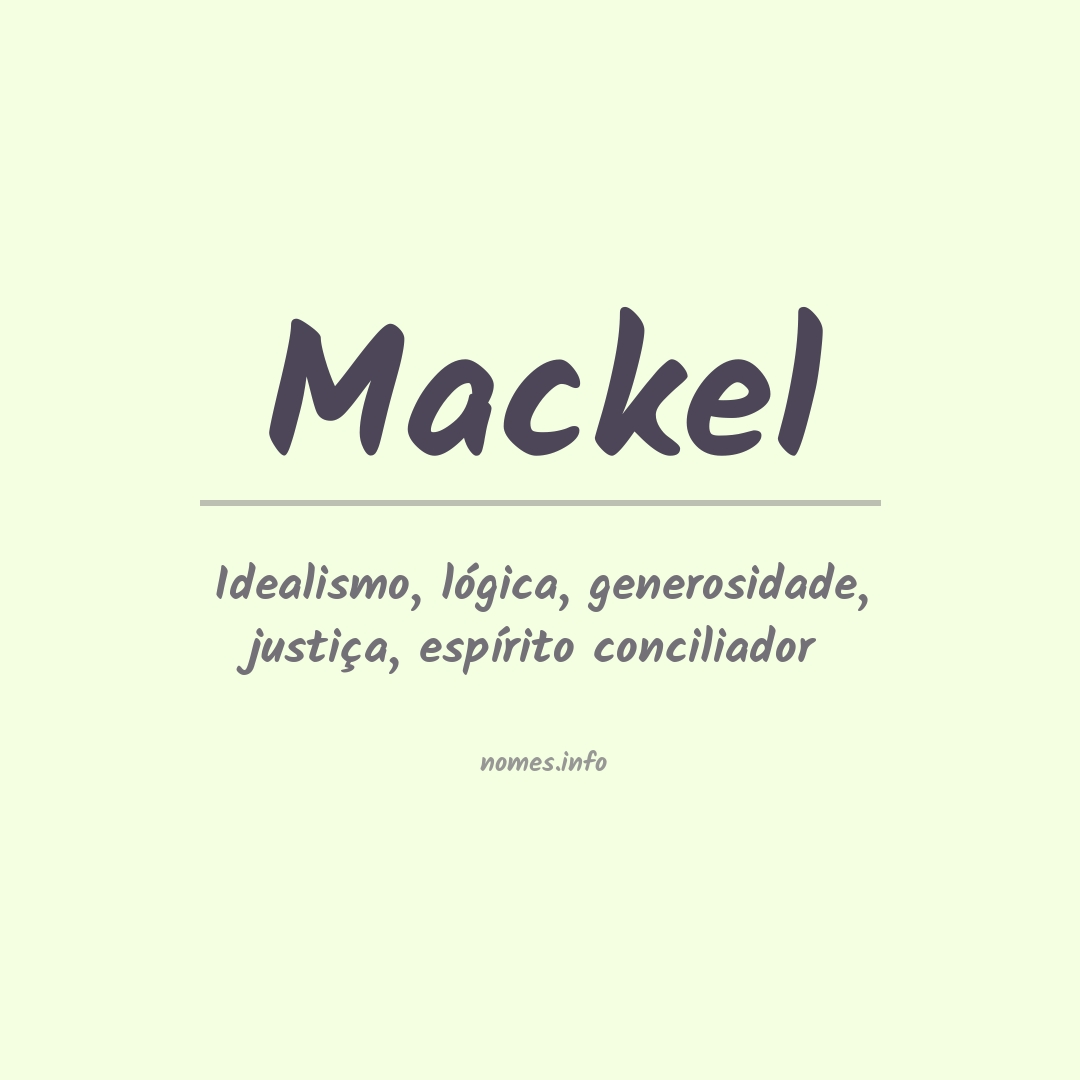 Significado do nome Mackel