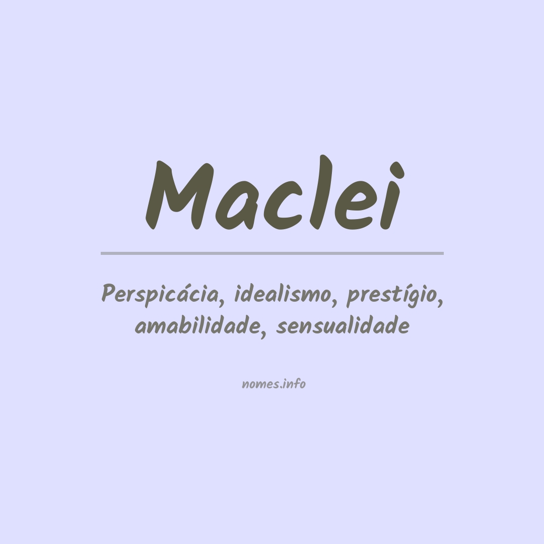 Significado do nome Maclei